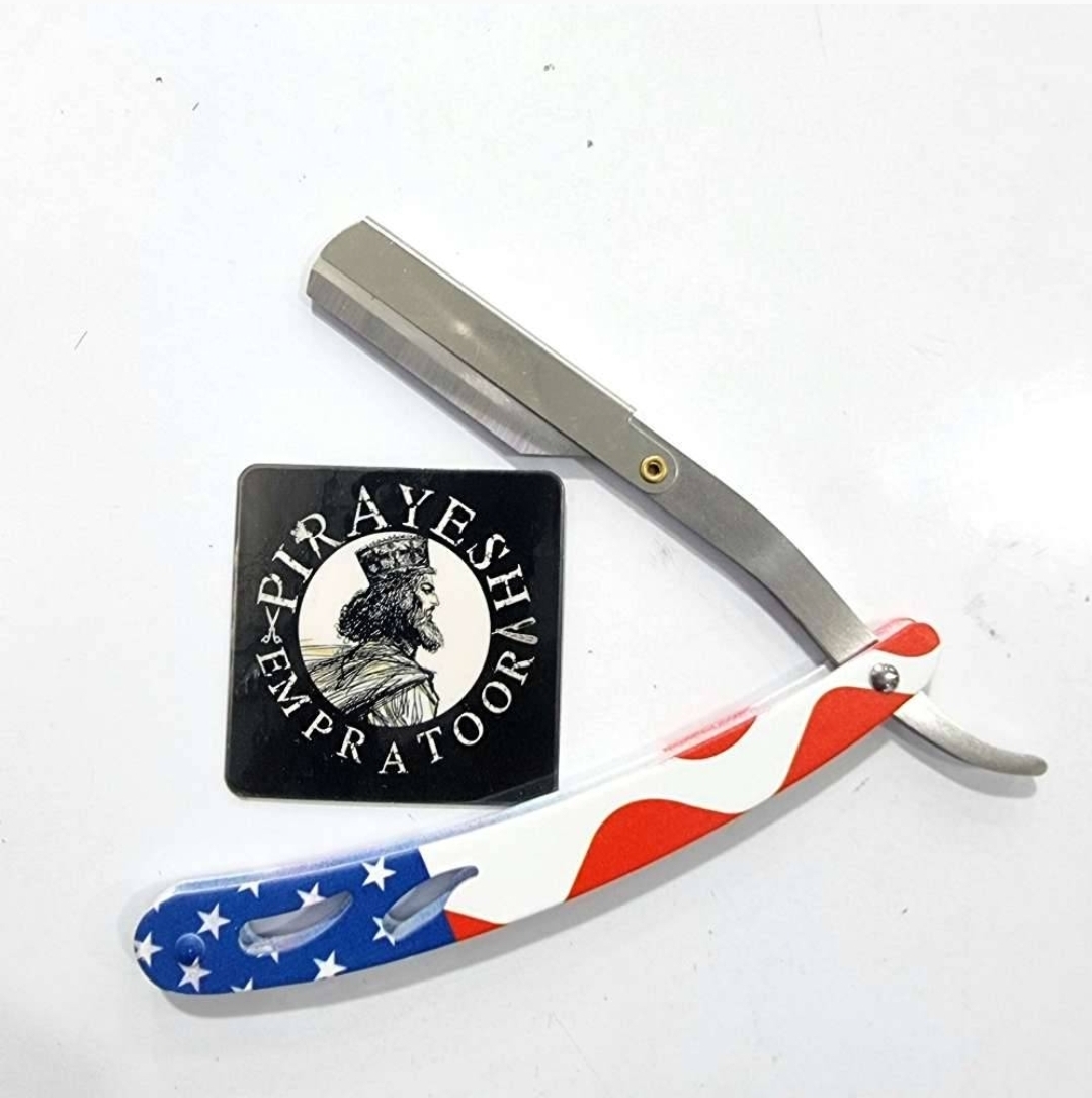 دسته تیغ سه تیکه فلزی پرچم