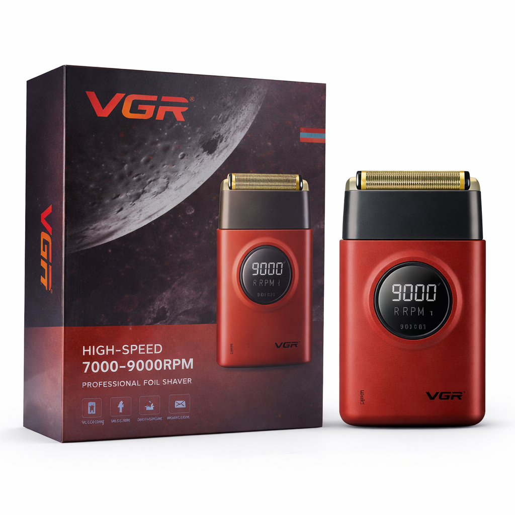 ماشین اصلاح فویلی وی‌جی‌آر مدل VGR V-377 Professional | شارژی، پرقدرت، مناسب اصلاح صفر