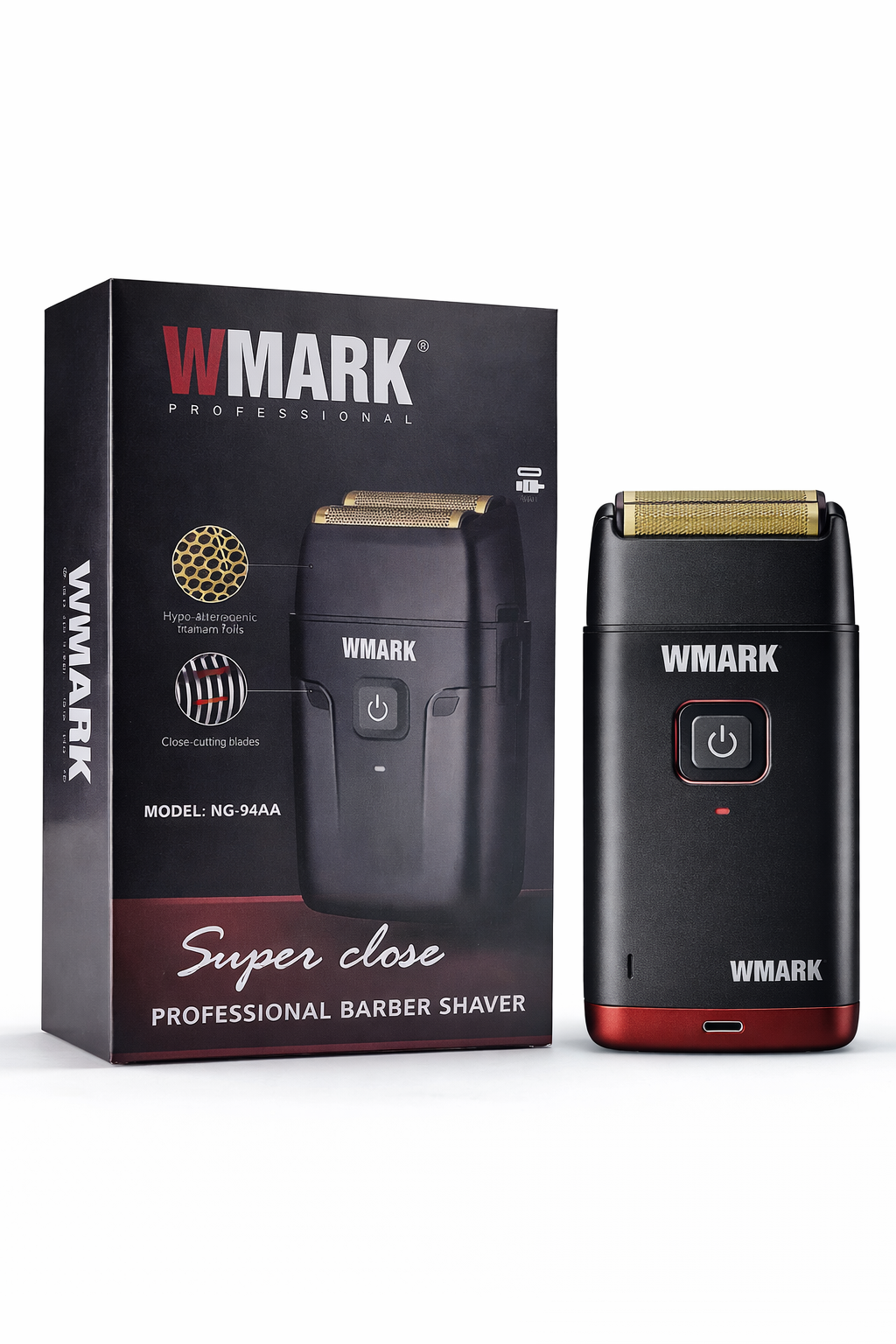 ماشین اصلاح فویلی دبلیومارک مدل WMARK NG-984A | حرفه‌ای، شارژی، مخصوص آرایشگاه