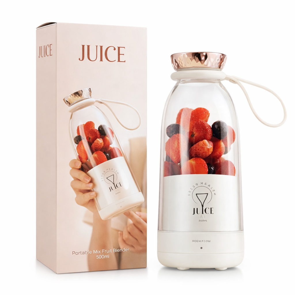 اسموتی‌ساز و مخلوط‌کن شارژی قابل حمل JUICE مدل 500ml | بلندر پرتابل شخصی