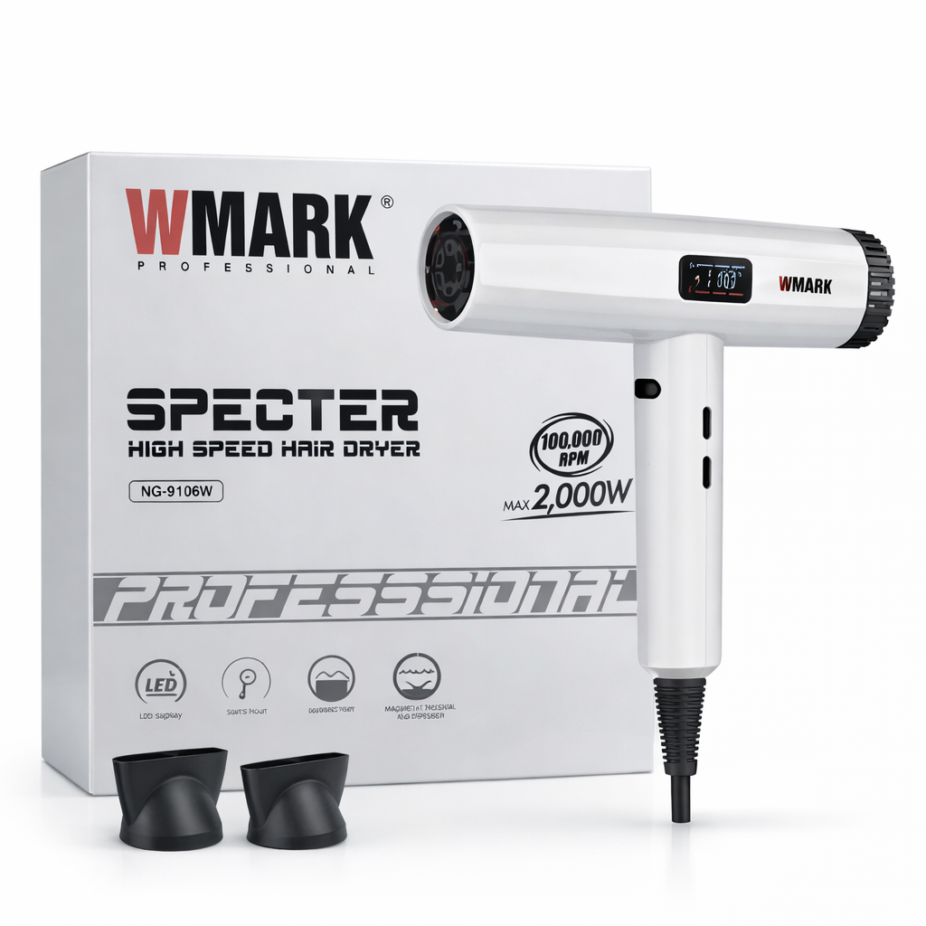 سشوار حرفه‌ای دبلیو مارک WMARK SPECTER مدل NG-9106W | سشوار سالنی پرقدرت 2000 وات