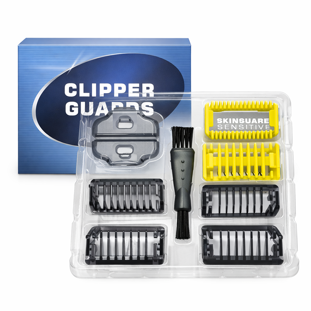 کیت شانه وان‌بلید 8 عددی | ست شانه اصلاح و گارد محافظ OneBladeبرس تمیزکننده