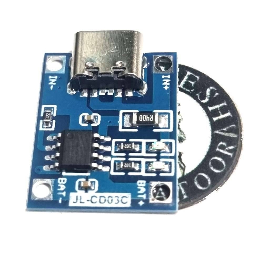 ماژول شارژر باتری لیتیومی TP4056 با سوکت تایپ سی