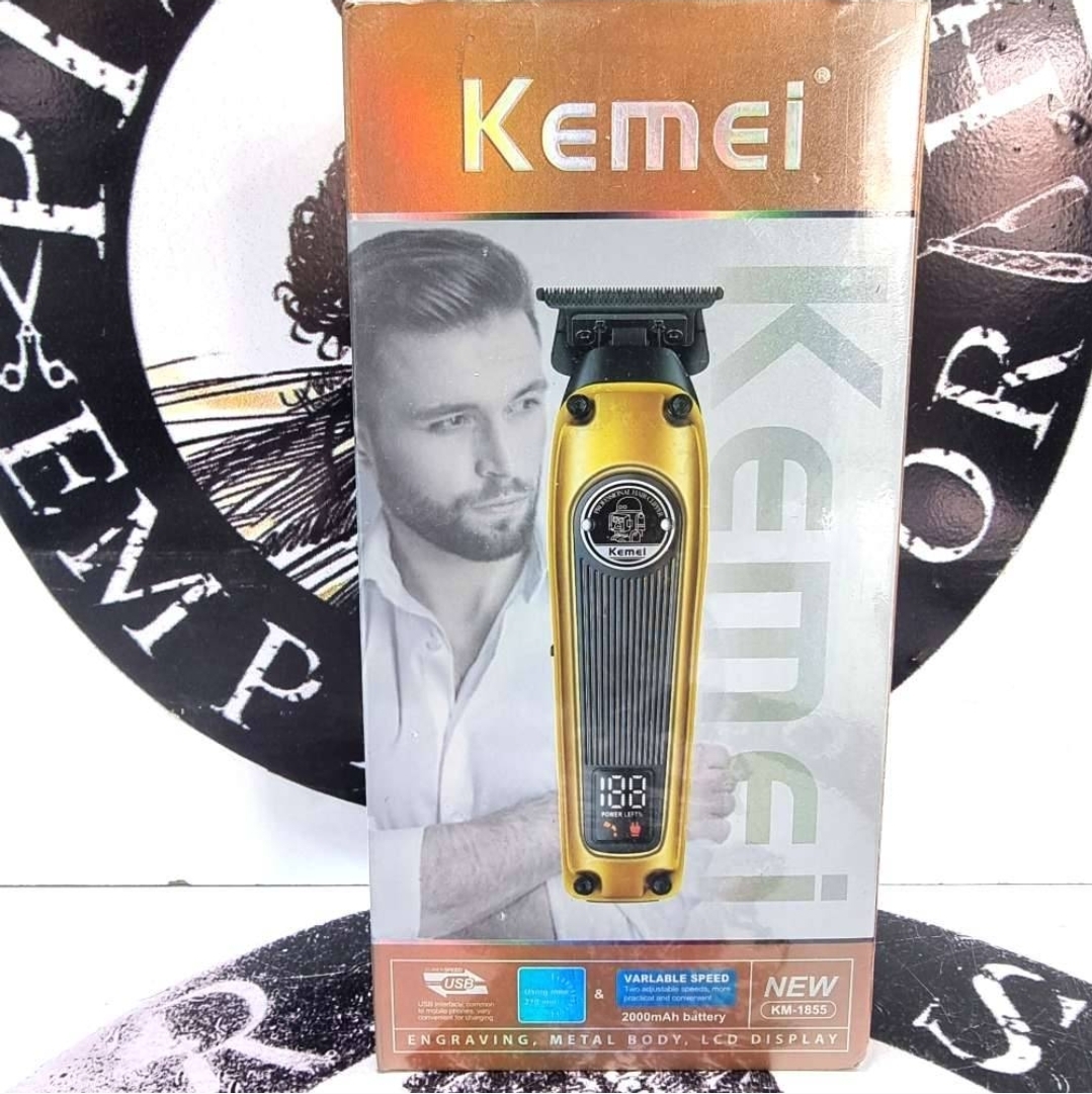 ماشین اصلاح کیمی مدل KM-1855 با تیغه استیل ضد زنگ و برش مستقیم