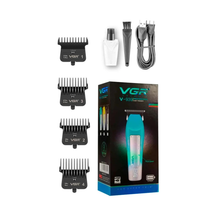 ماشین اصلاح موی سر و صورت شارژی VGR V-939 | موتور 6000 دور و باتری 1500 میلیآمپر