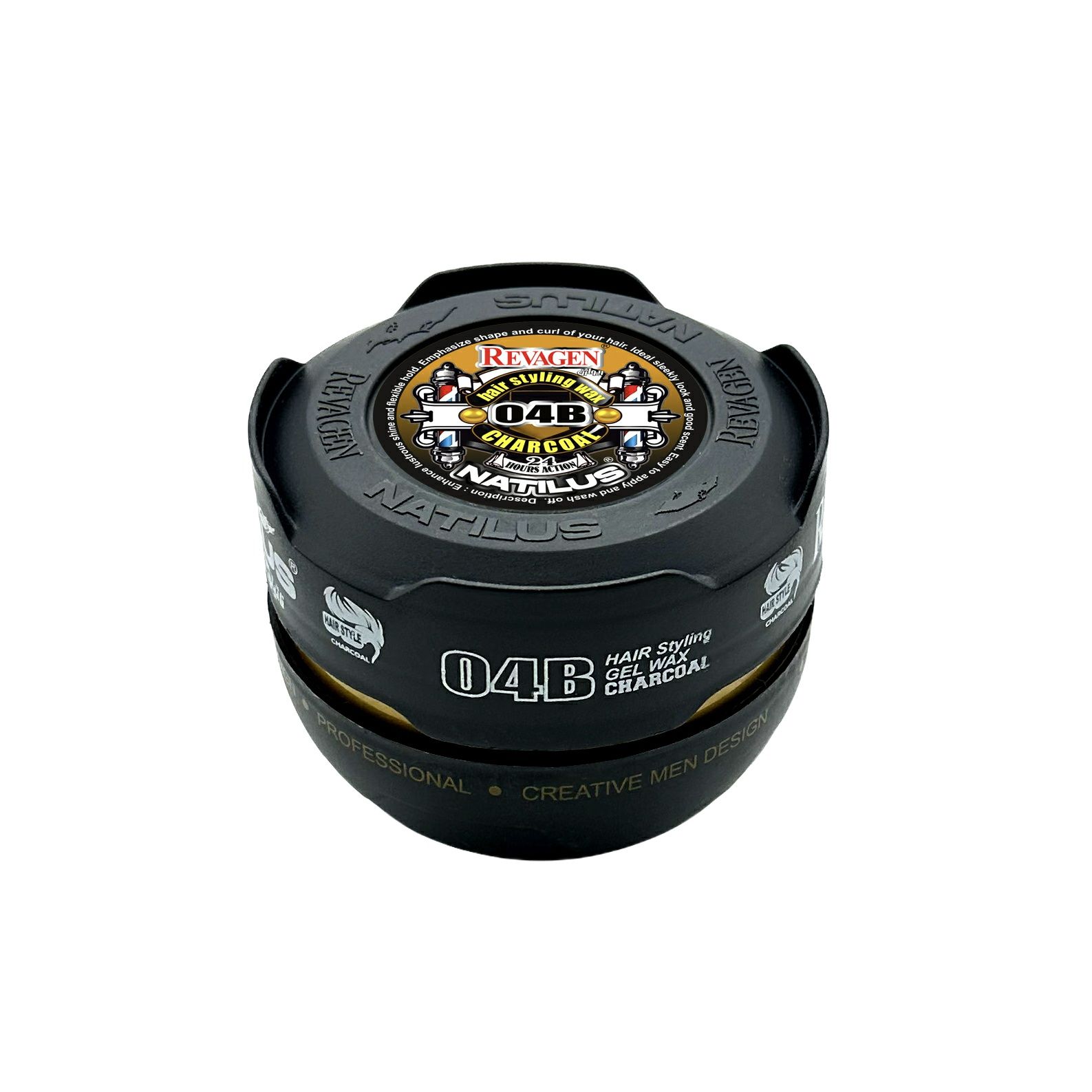 واکس حالت‌دهنده رنگی موقت مو ریواژن 04B | واکس مو ذغالی 150 میل