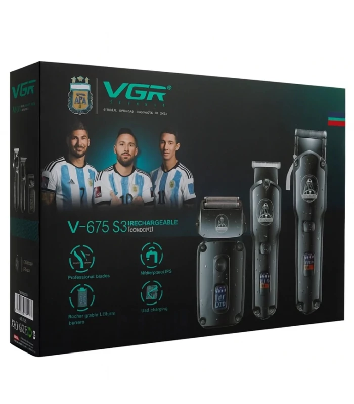 ست ماشین اصلاح حجم زن، خط زن و شیور VGR مدل V-675 S3