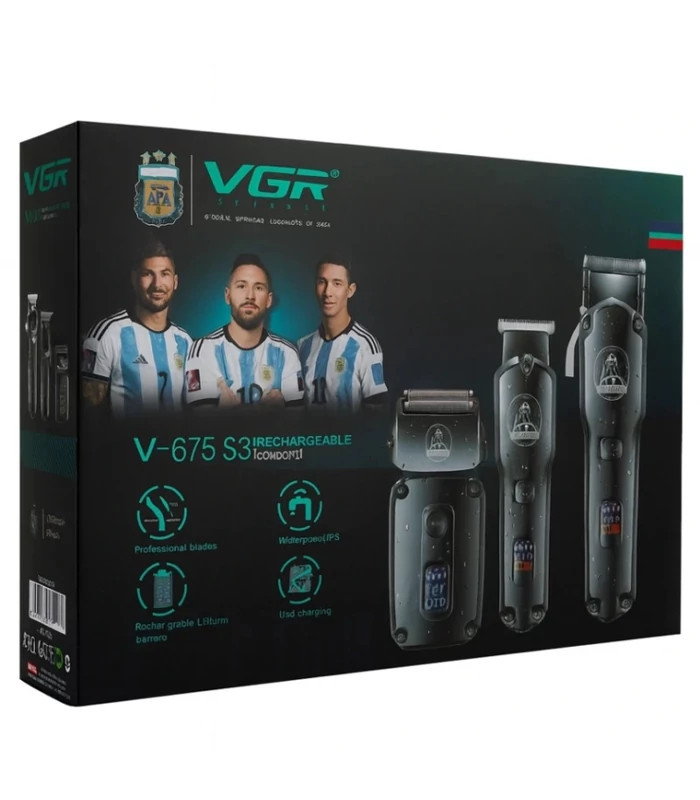 ست ماشین اصلاح حجم زن، خط زن و شیور VGR مدل V-675 S3