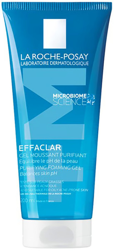ژل شستشوی صورت پوست چرب و مستعد آکنه لاروش پوزای La Roche-Posay Effaclar | بدون صابون