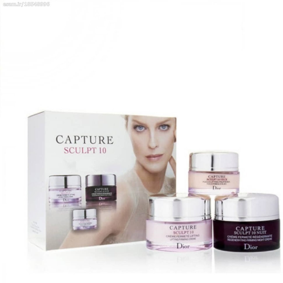 ست سه‌تایی جوانساز و لیفتینگ دیور Dior Capture Sculpt 10 شامل کرم روز، کرم شب و کرم دور چشم