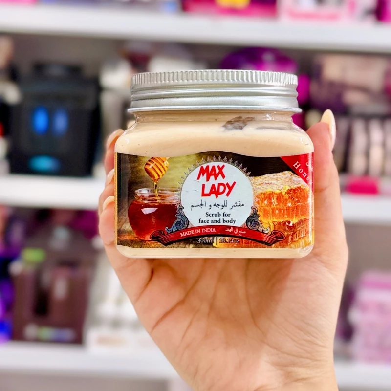 اسکراب شنی صورت و بدن مکس لیدی Max Lady با رایحه عسل