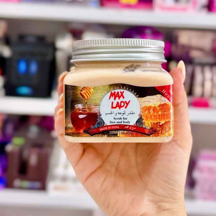 اسکراب شنی صورت و بدن مکس لیدی Max Lady با رایحه عسل