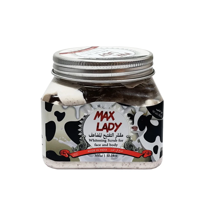 اسکراب شنی صورت و بدن مکس لیدی Max Lady مدل شیر گاو با رایحه شیر