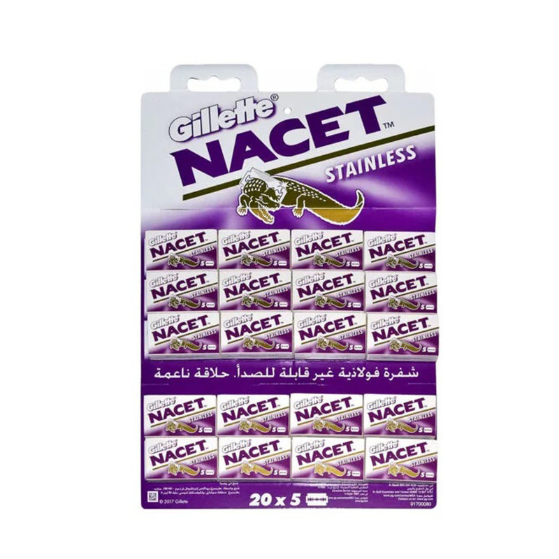 تیغ یدک اصلاح ژیلت Gillette Nacet ناست | بسته ۲۰ عددی
