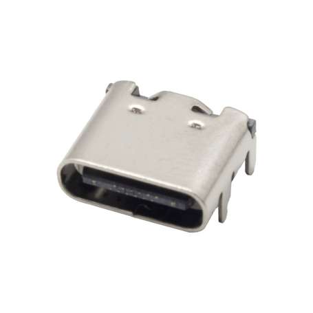 کانکتور USB Type-C مادگی ۱۶ پین با ۴ پایه نگهدارنده | سوکت شارژ تایپ‌سی