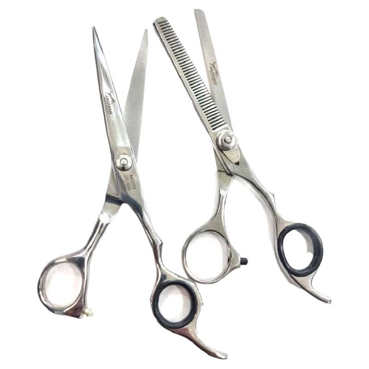 ست قیچی آرایشگری کات و پیتاژ بدون شیار مدل M7272 سایز ۶.۵ اینچ