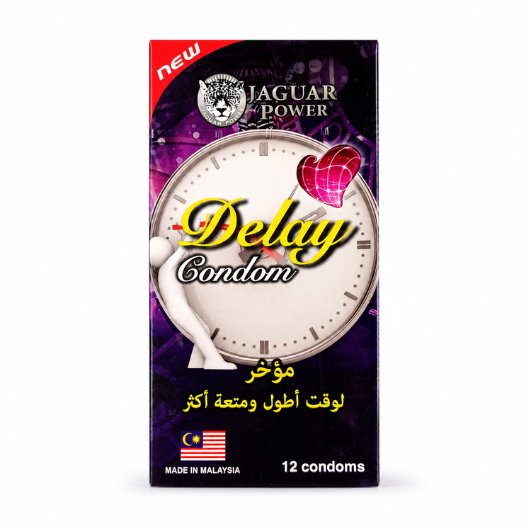 کاندوم تأخیری جگوار پاور Jaguar Power مدل Delay بسته ۱۲ عددی